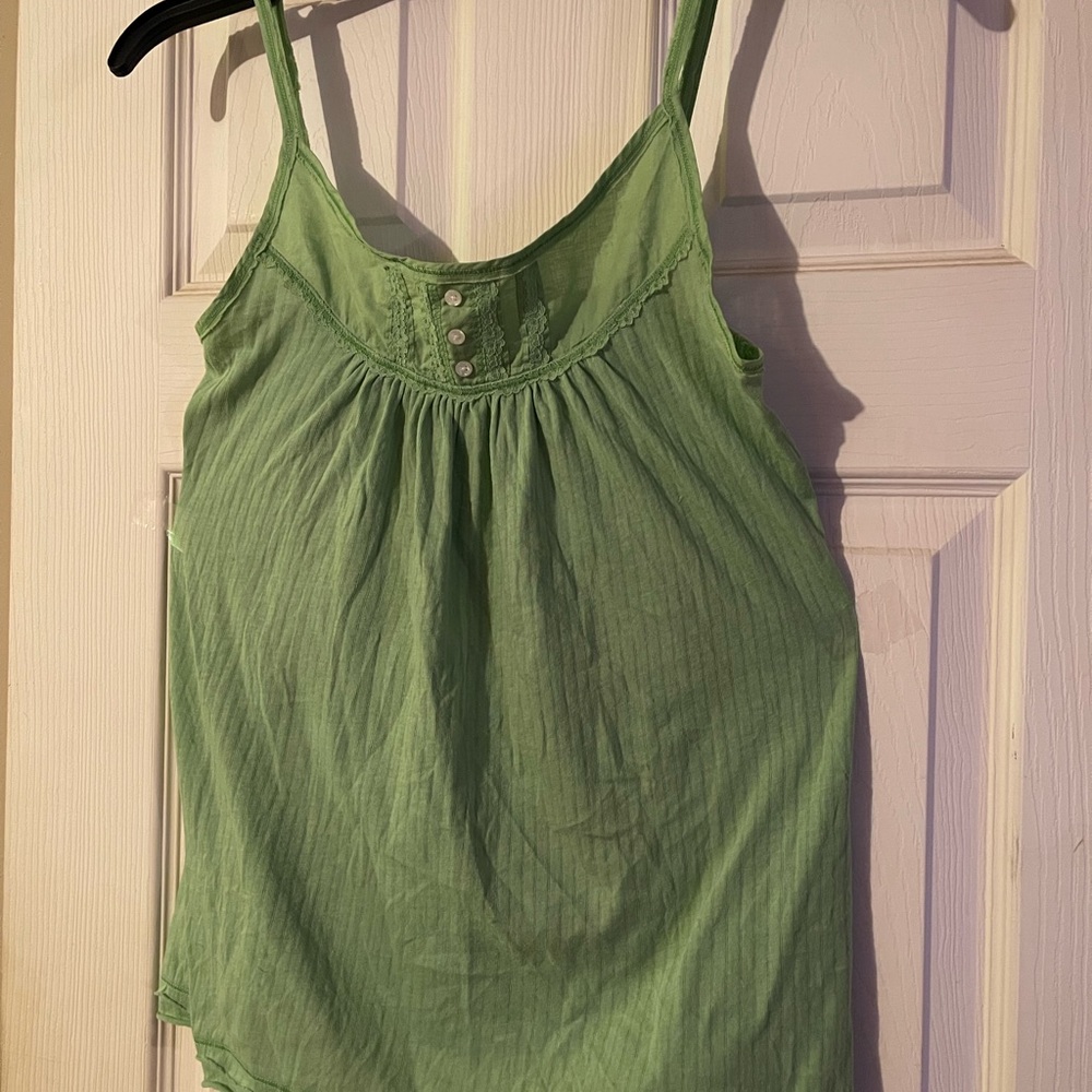 Green Sleeveless Top, Hollister Babydoll Cami